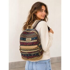 Kinmac Boho Laptop Backpack Colorful Floral Tribal School Travel Computer EUC